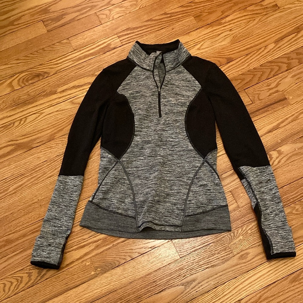 Zella | Quarterzip Black and Gray | Size S
